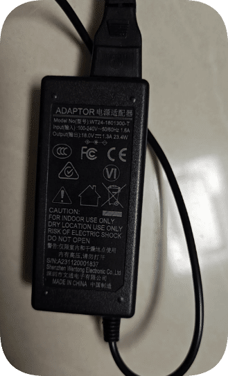 *Brand NEW*WT24-1801300-T power adapter Compatible with Wentong 18V 1.3A (center-negative, round-barrel plug)